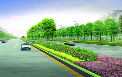 玉洞大道（八尺江—八鲤工业园）绿化景观工程